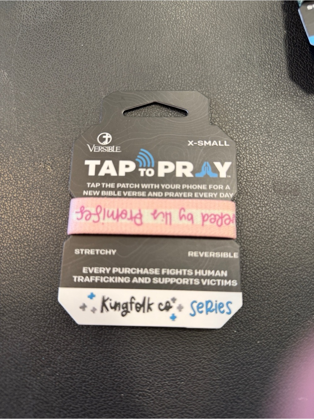 Tap to Pray Stretchy Bracelet Band - Pink -